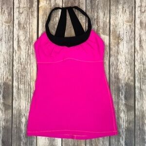 lululemon athletica Pink and Black Tank Top